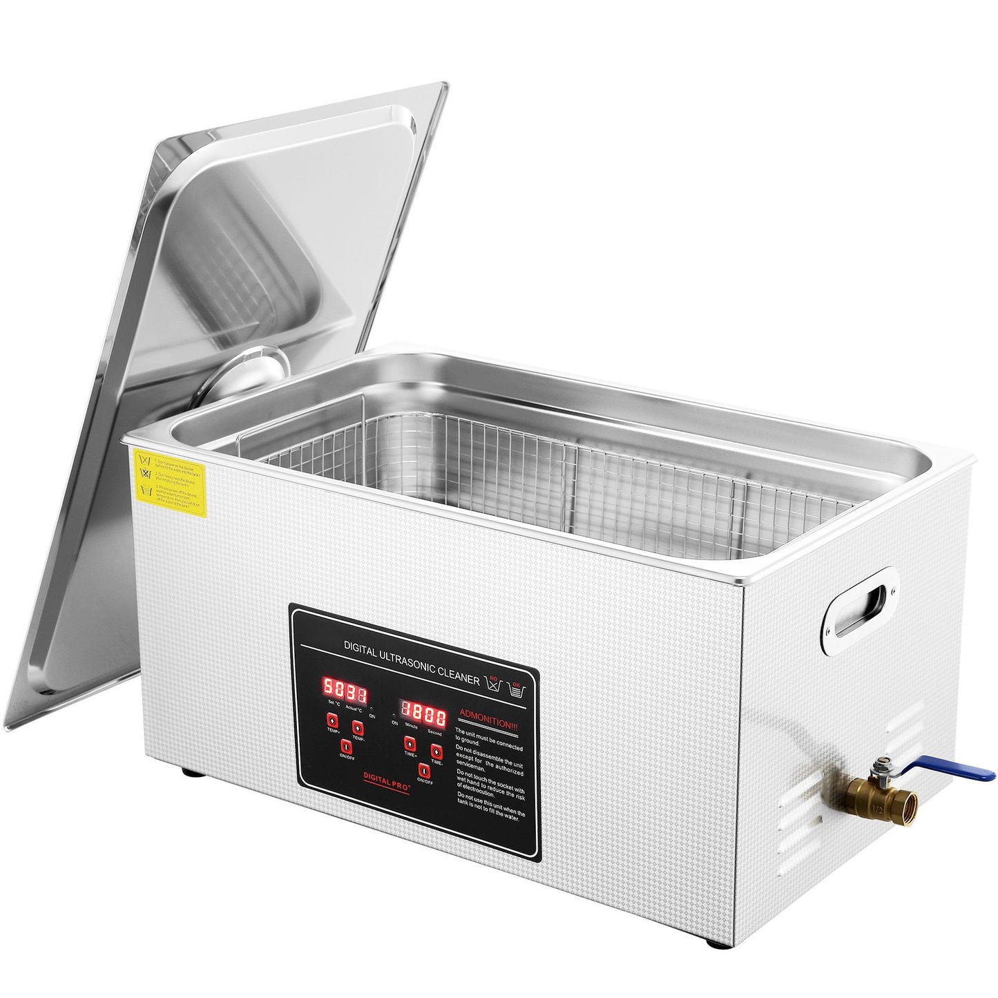 VEVOR 22L Ultrasonic Cleaner with Timer Heating Machine Digital Sonic Cleaner