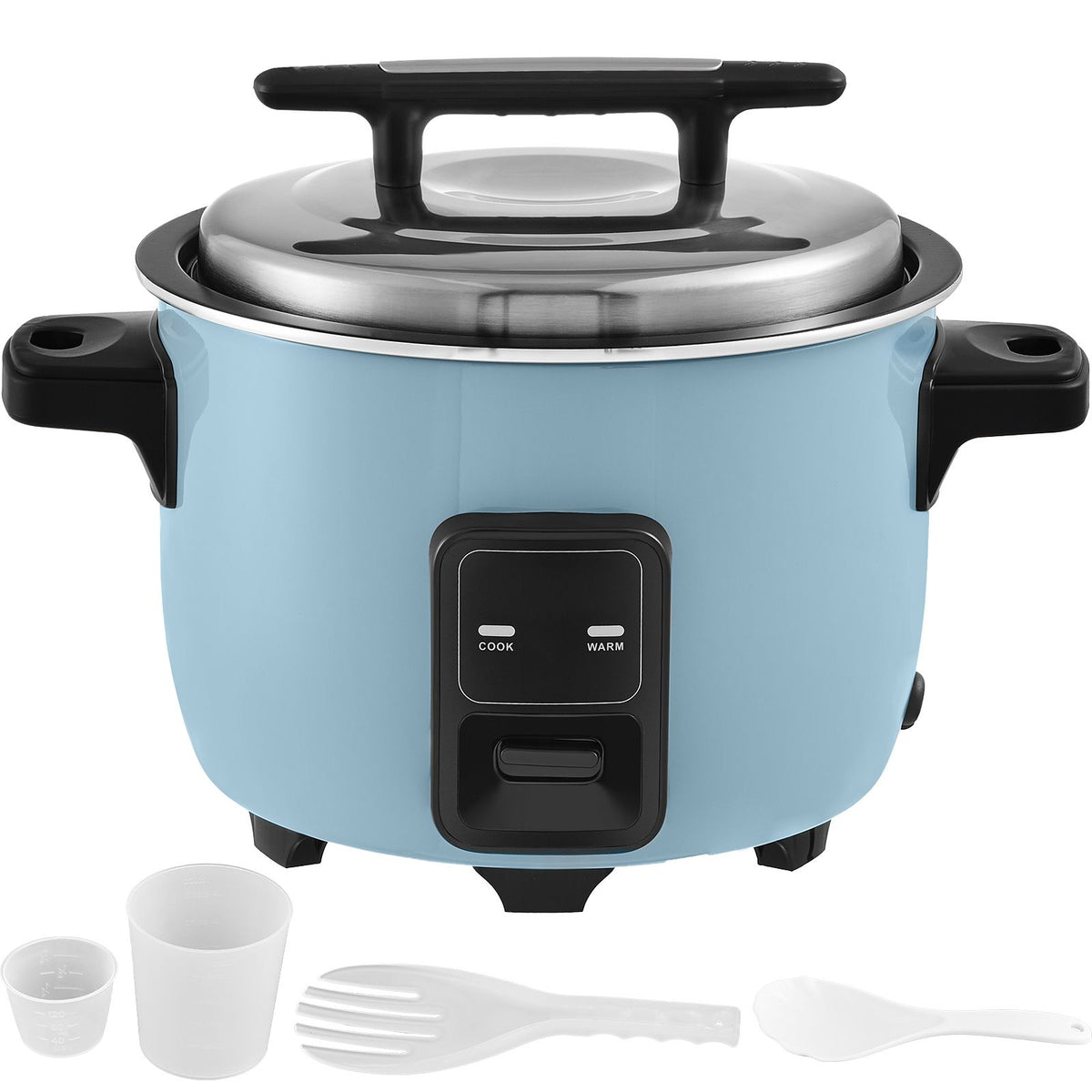 VEVOR Commercial Rice Cooker, 50-Cup Rice Cooker, 10 Liter Large Rice Cooker and Warmer with Nonstick Inner Pot, Fast Cooking and 24-Hour Keep Warm, with Rice Cup and Paddle, for Restaurant