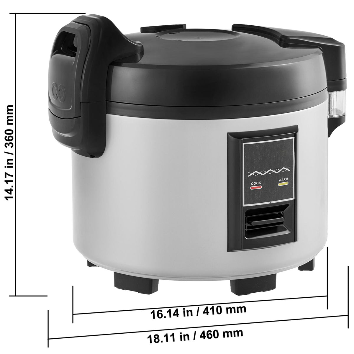 VEVOR Commercial Rice Cooker 60-Cup Non-Stick Pot 13L 12H Keep Warm Restaurant