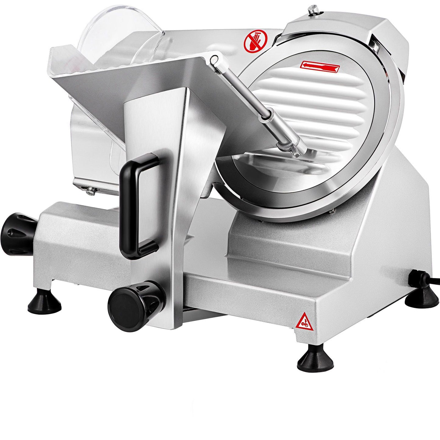 VEVOR Commercial Meat Slicer, 200W Electric Deli Food Slicer, 350-400RPM Meat Slicer with 8" Carbon Steel Blade, 0 - 0.47 inch Adjustable Thickness Electric Meat Slicer for Home and Commercial Use