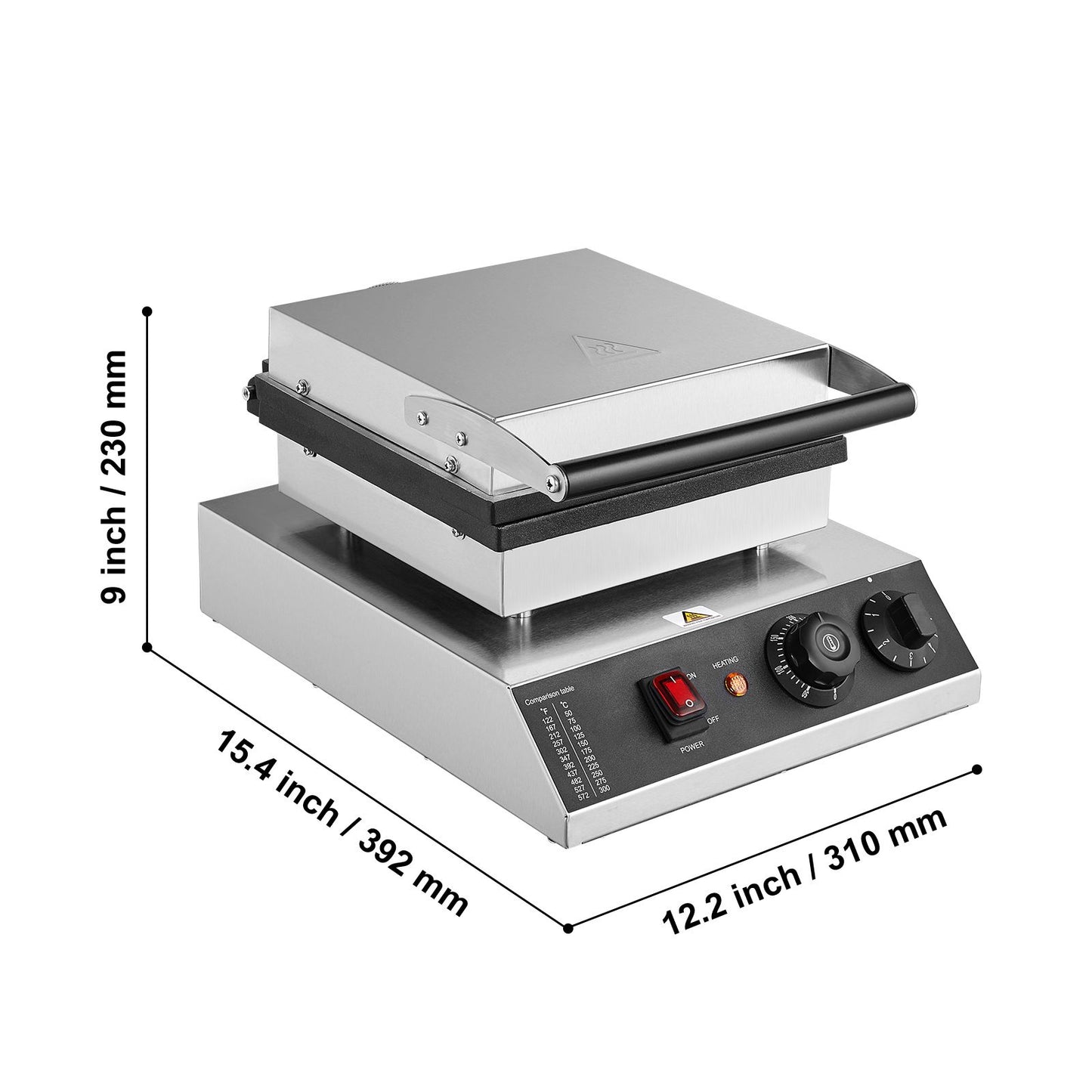 VEVOR Mini Dutch Pancake Maker, 25PCS 43mm Diameter Dorayaki Baker Machine, 1700W Commercial Electric Poffertjes Grill, Non-stick Stainless Steel, Temp & Time Control, for Home Kitchen Restaurant