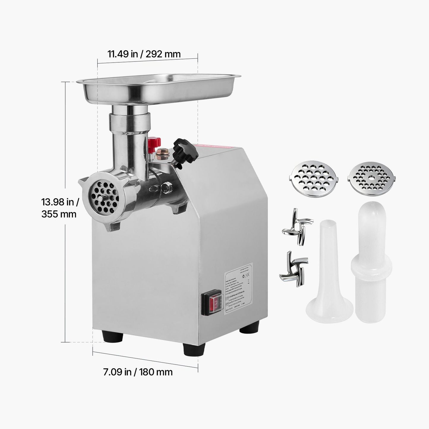 VEVOR Commercial Electric Meat Grinder 4.5 Lbs/Min Sausage Stuffer Maker Kitchen