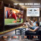 VEVOR Projector Screen with Stand, 150 inch 16:9 4K 1080 HD Outdoor Movie Screen with Stand, Wrinkle-Free Projection Screen with Tripods and Carry Bag, for Home Theater Cinema Backyard Movie Night