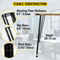 VEVOR Hairpin Table Legs Metal Coffee Table Legs Desk 28" Height 3-Rod Set of 4