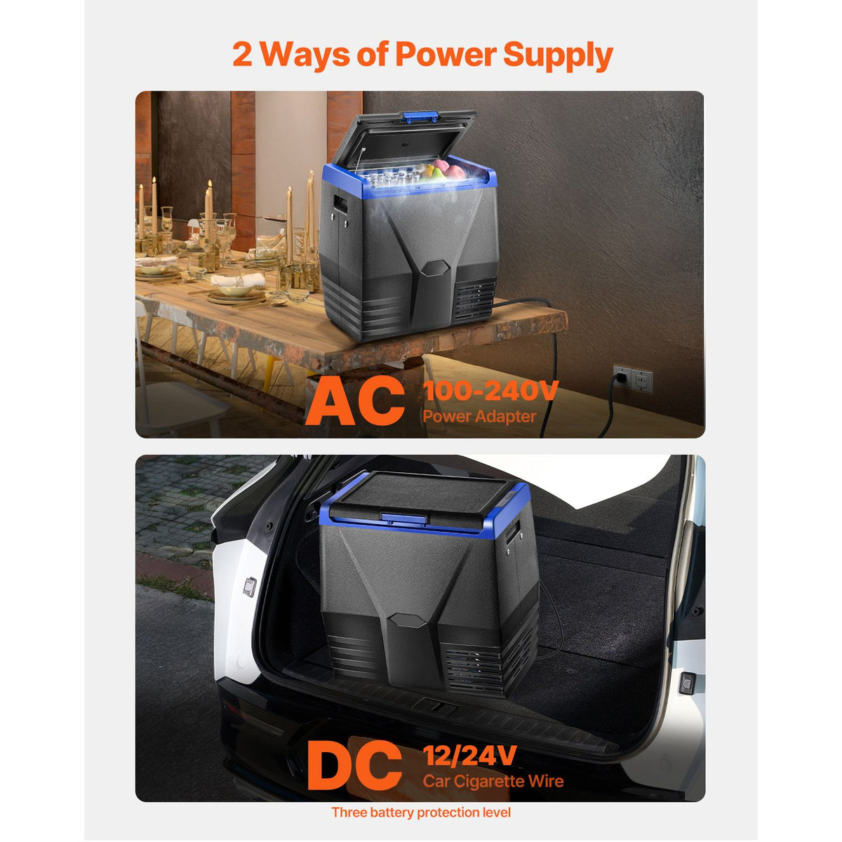 VEVOR Portable Car Refrigerator Freezer Compressor 35L Single Zone for Car Home