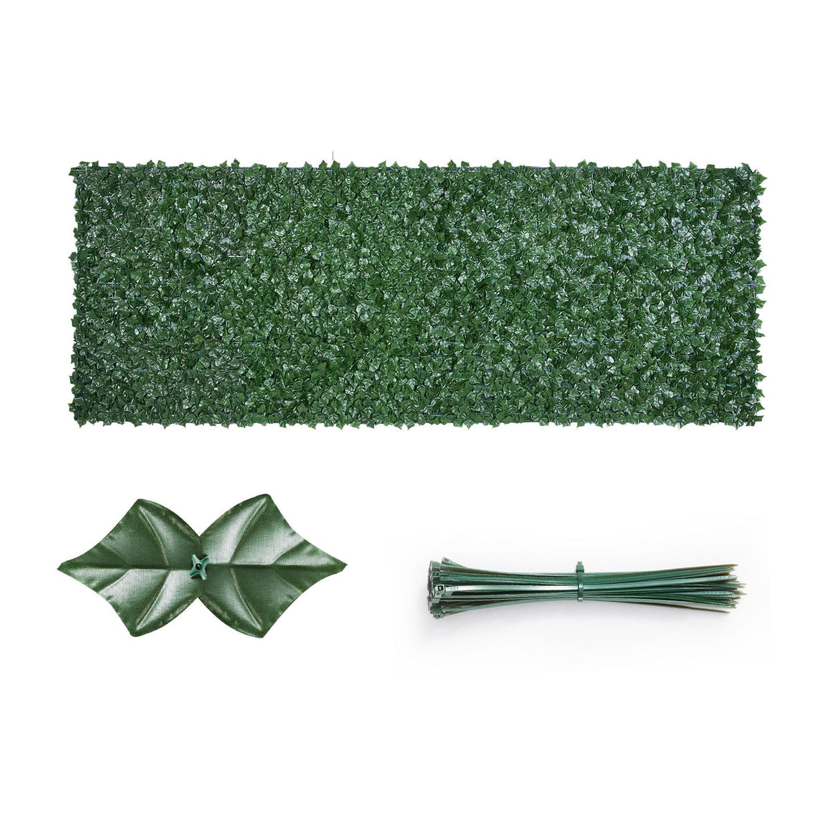 VEVOR Ivy Privacy Fence, 1830 x 2440 mm Artificial Green Wall Screen, Greenery Ivy Fence with Mesh Cloth Backing and Strengthened Joint, Faux Hedges Vine Leaf Decoration for Outdoor Garden, Yard