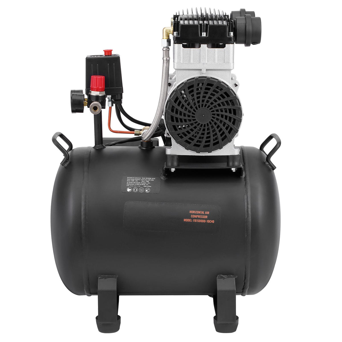 VEVOR Air Compressor Compact Portable Oil Free Compressor 40L 90 PSI