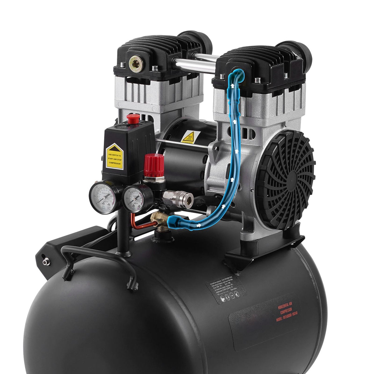 VEVOR Air Compressor Compact Portable Oil Free Compressor 40L 90 PSI