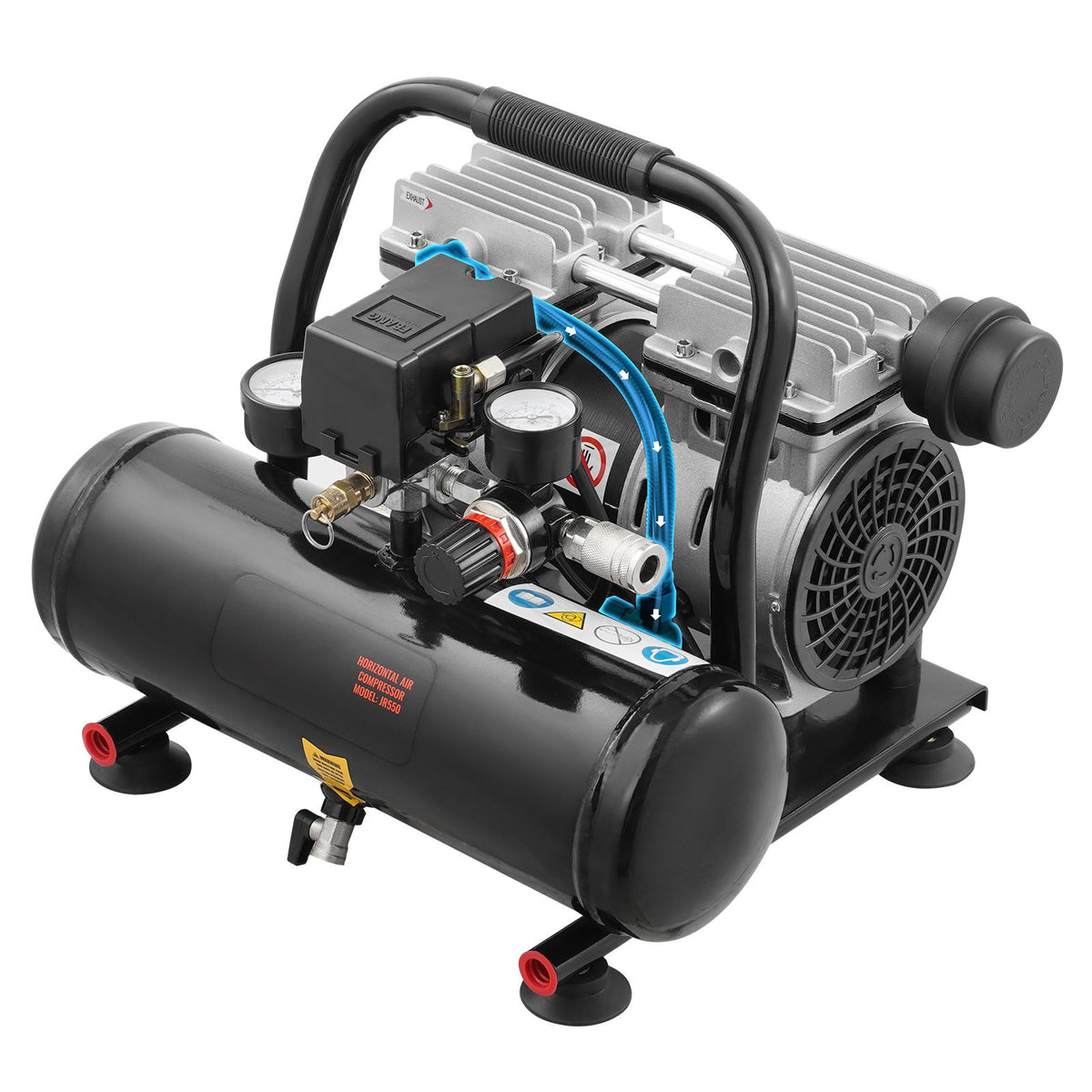 VEVOR Air Compressor Compact Portable Oil Free Compressor 4L 7bar