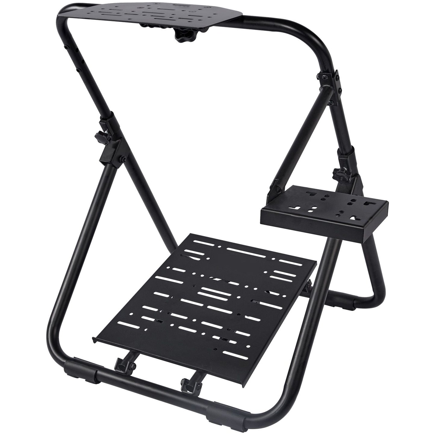 VEVOR Foldable Racing Steering Wheel Stand, Height Adjustable Universal Base Compatible with Logitech & Thrustmaster Racing Wheel and Pedal, Heavy-duty Frame Standard GT/Formula Seating Portable