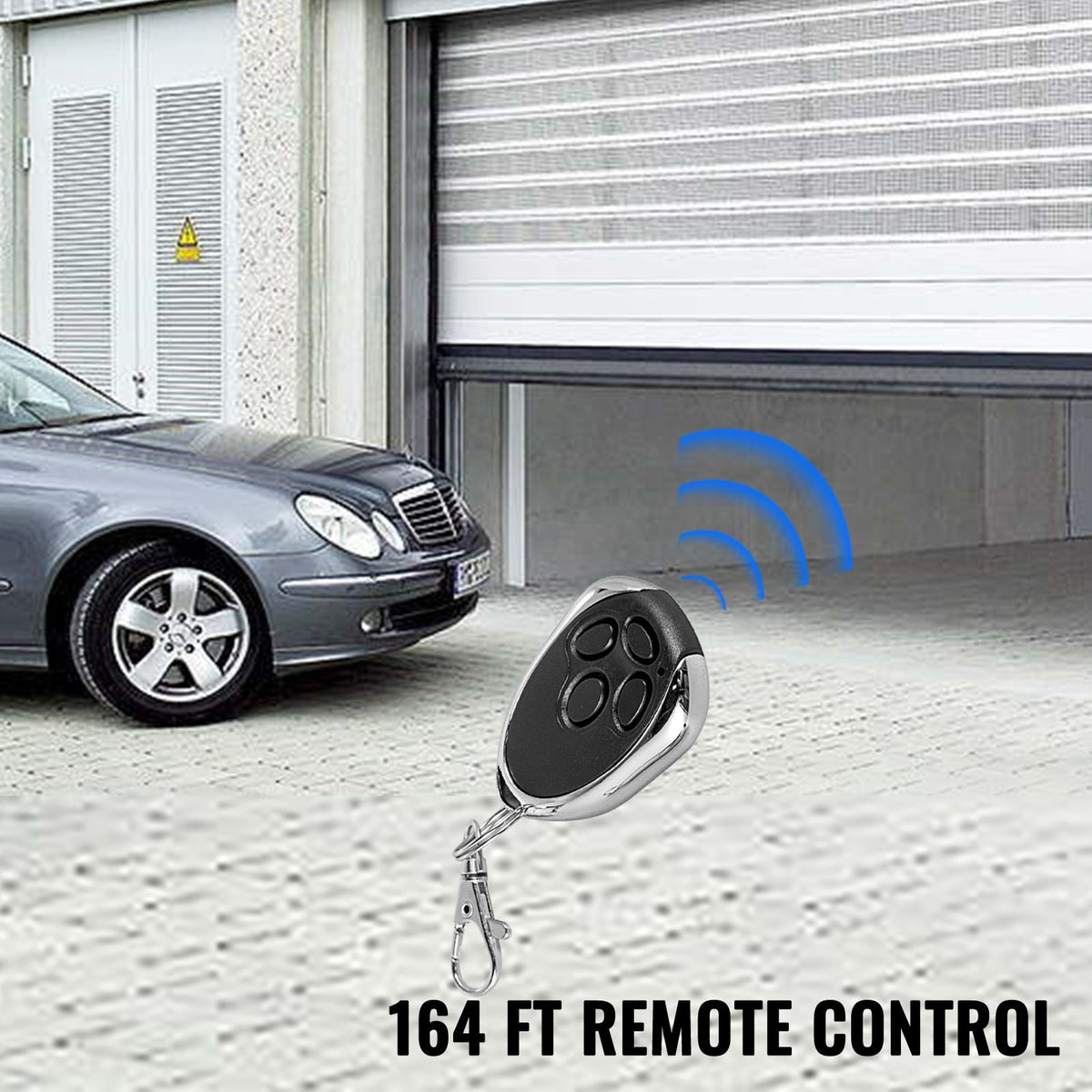VEVOR Garage Roller Door Opener, 800 N Lift Force 164 ft Remote Control, 220V Electric Roller Gate Opener, Auto Garage Roller Gate Opener Kit with 2 Remote, Apply for Garage Store