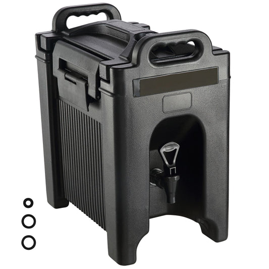 VEVOR Insulated Beverage Dispenser, 9.5 L, Food-grade LDPE Hot and Cold Beverage Server, Thermal Drink Dispenser Cooler with 23 mm PU Layer Two-Stage Faucet Handle, for Restaurant Drink Shop