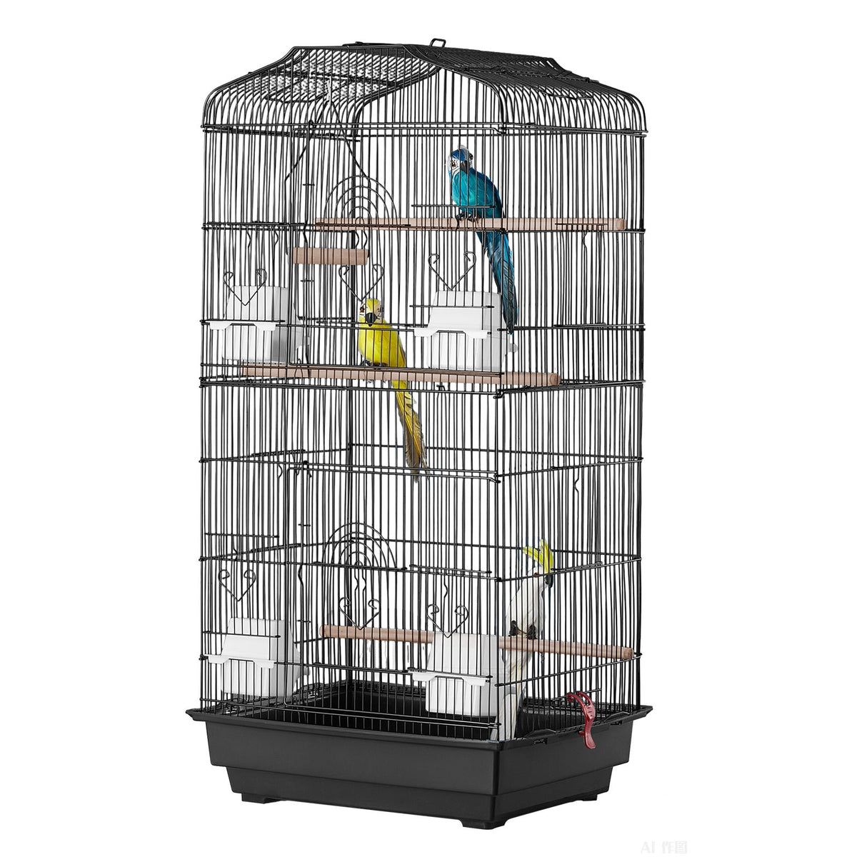 Bird Flight Cage 39 in Hanging Metal Parakeet Cage for Cockatiels Parrot