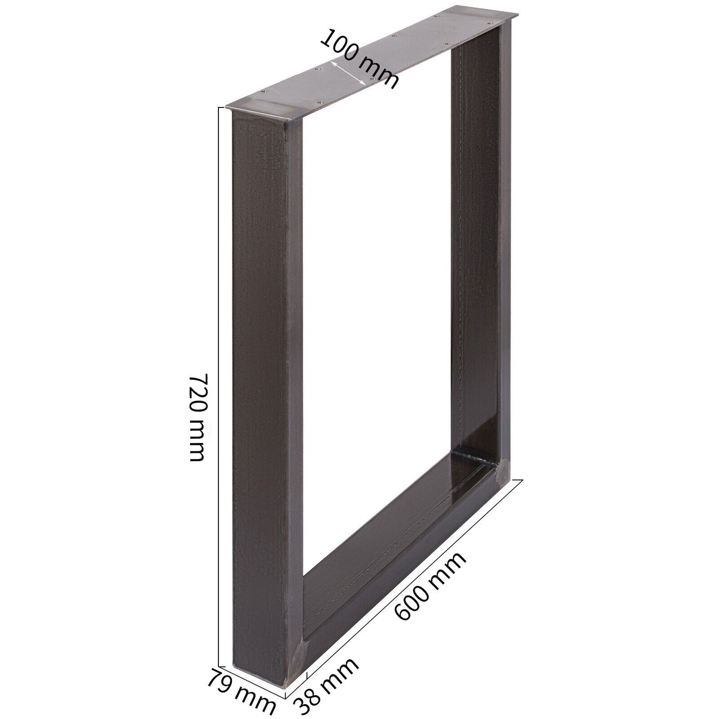 VEVOR 72 x 60 cm Dining Table Legs Office Table Legs Set of 2 Steel Table Legs Computer Desk Legs Steel Bench Legs Country Style Table Legs DIY Furniture Legs