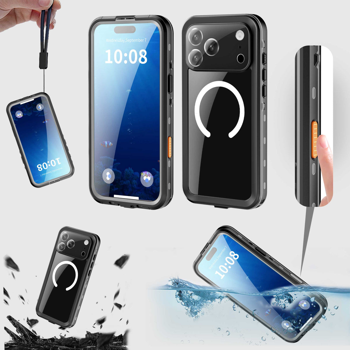 iPhone 18 Pro Max / iPhone 17 Pro Max Waterproof Case Shockproof Case