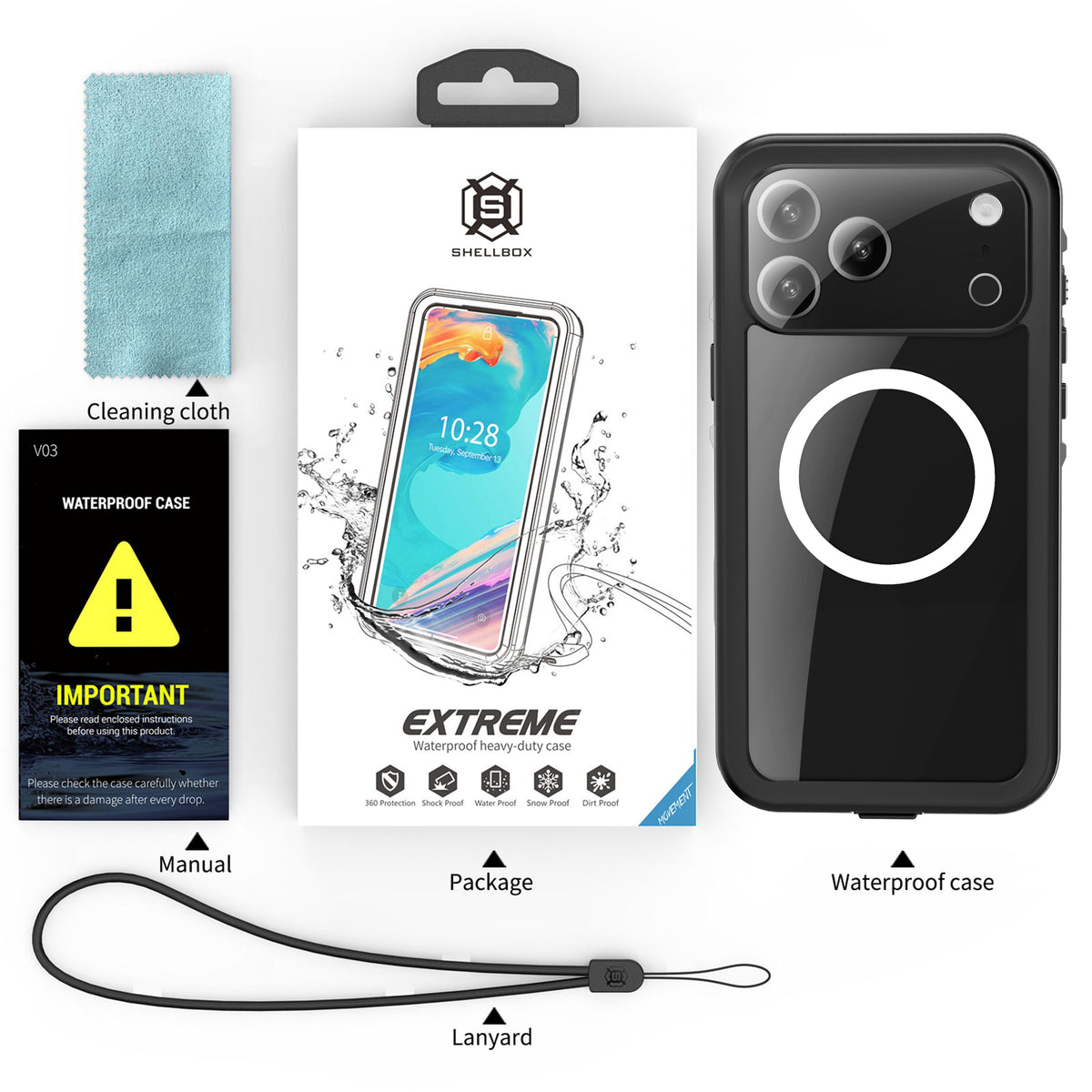 iPhone 18 Pro Max / iPhone 17 Pro Max Waterproof Case Shockproof Case