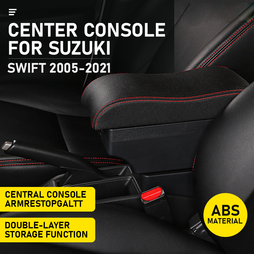 Suzuki Swift 2005-2021 Centre Central Storage Car Console Seat Armrest Box Durable ABS Armrest Box