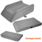 Leg Wedge Ergonomic Booster 3-Height Adjustable Memory Foam Leg Support Pillow with Washable Cover for Ankle Foot Rest Surgery Recovery and Pain Relief