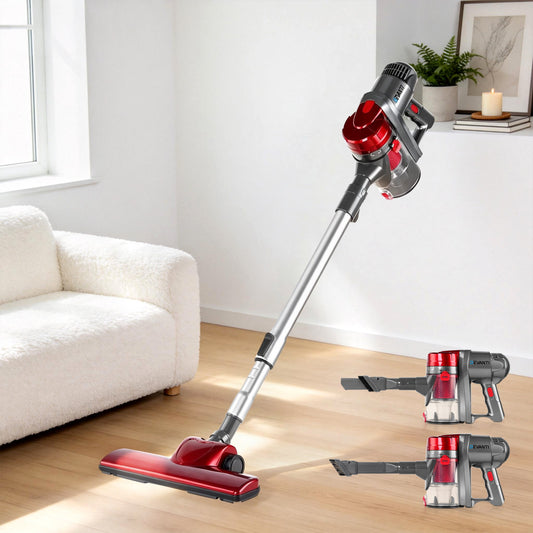 Corded Handheld Bagless Vacuum Cleaner - Red & Silver
