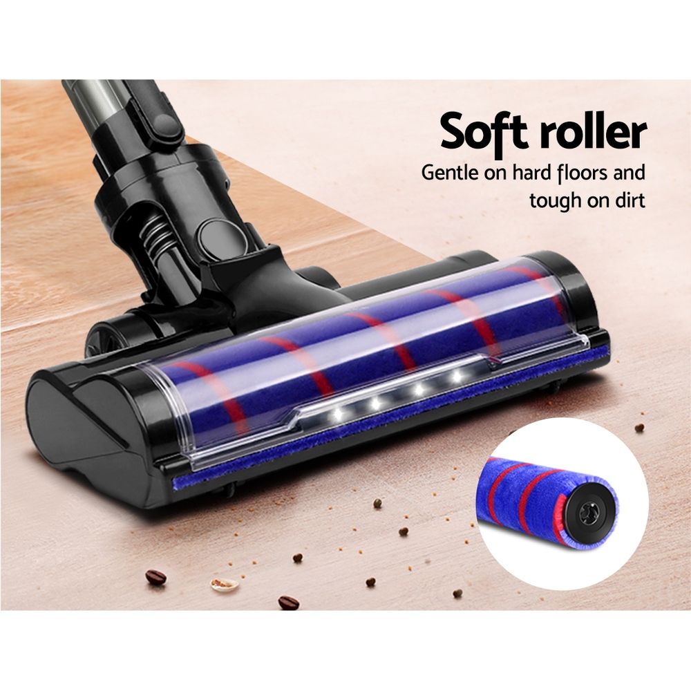Cordless Handstick Vacuum Cleaner, 150W, 2‑Speed with Headlight, Purple
