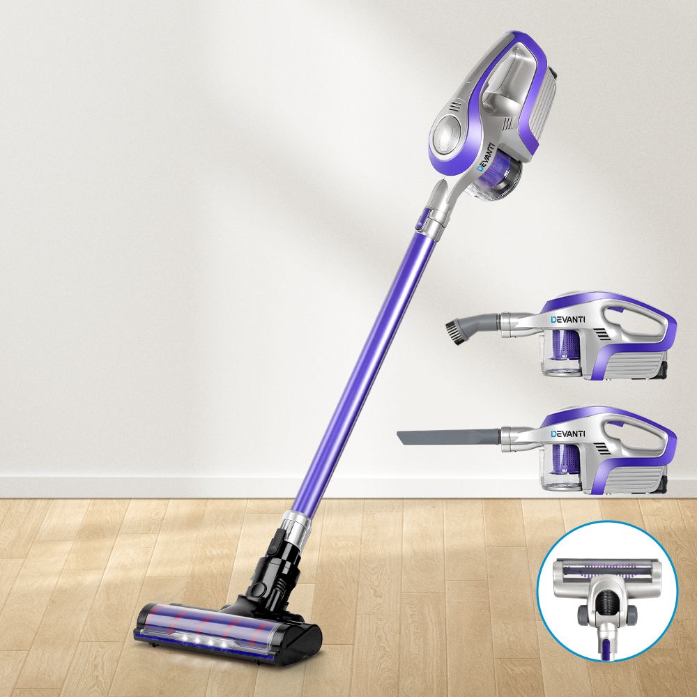 Cordless Handstick Vacuum Cleaner 150W - Purple & Grey