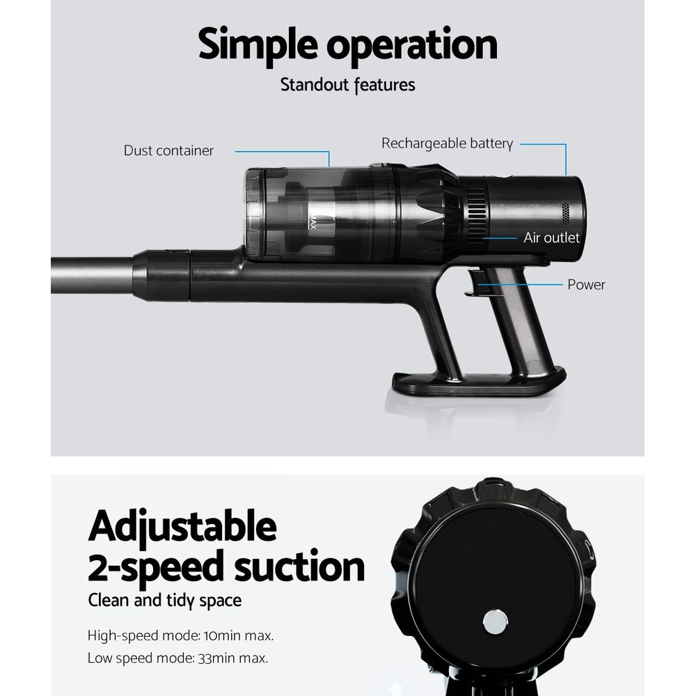 Handheld Vacuum Cleaner Brushless Cordless Bagless Stick Vacuum - 350W