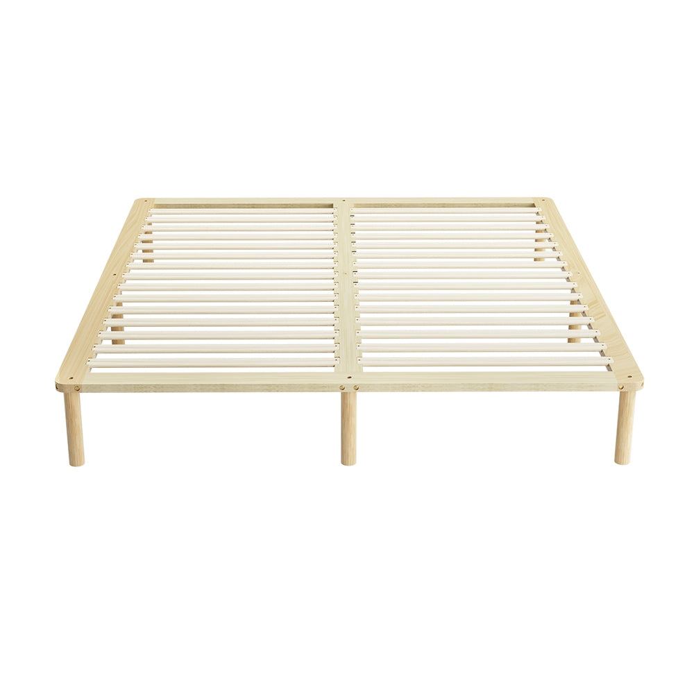 Bed Frame King Size Wooden Base Mattress Platform Timber Pine AMBA