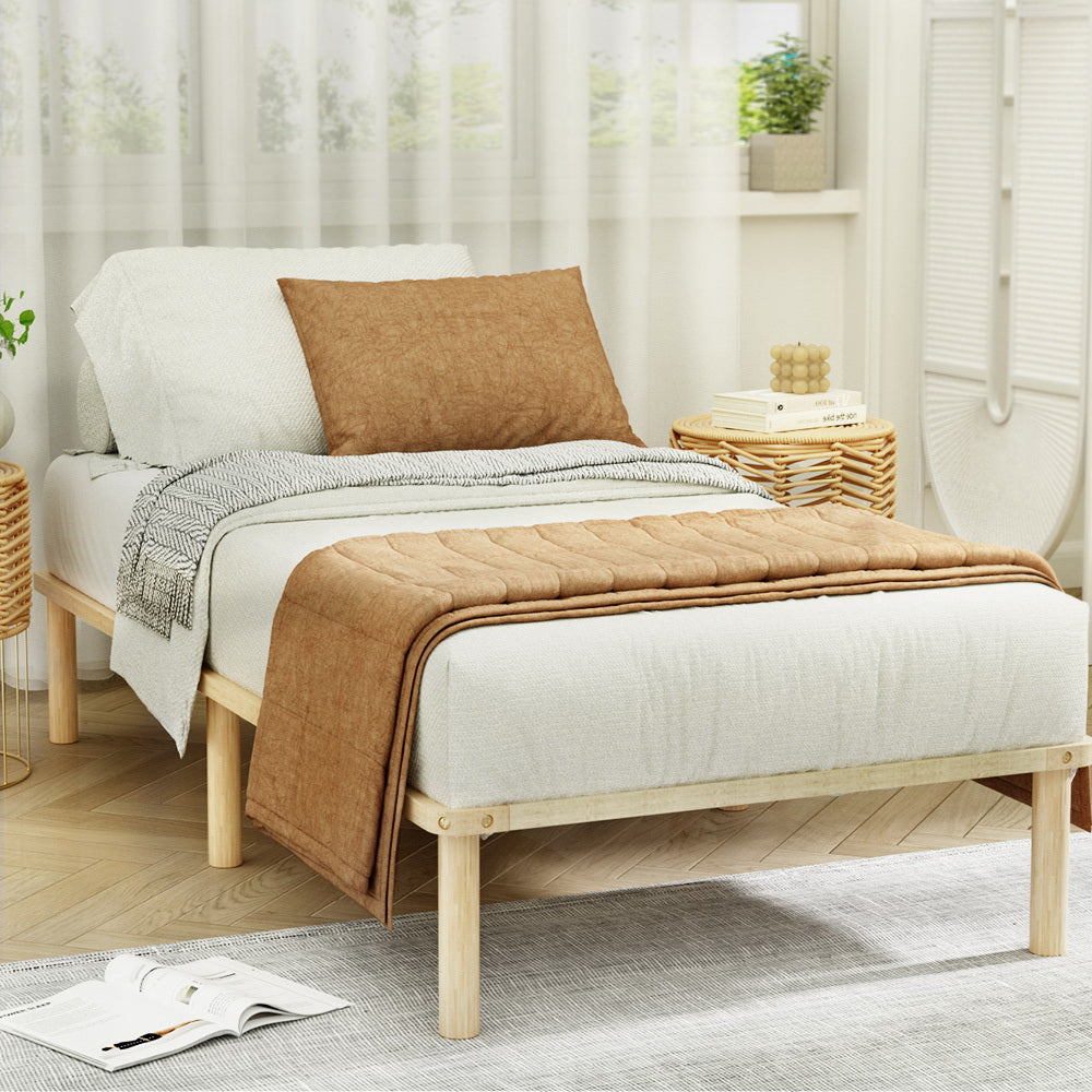 Bed Frame King Single Size Wooden Base Mattress Platform Timber Pine AMBA