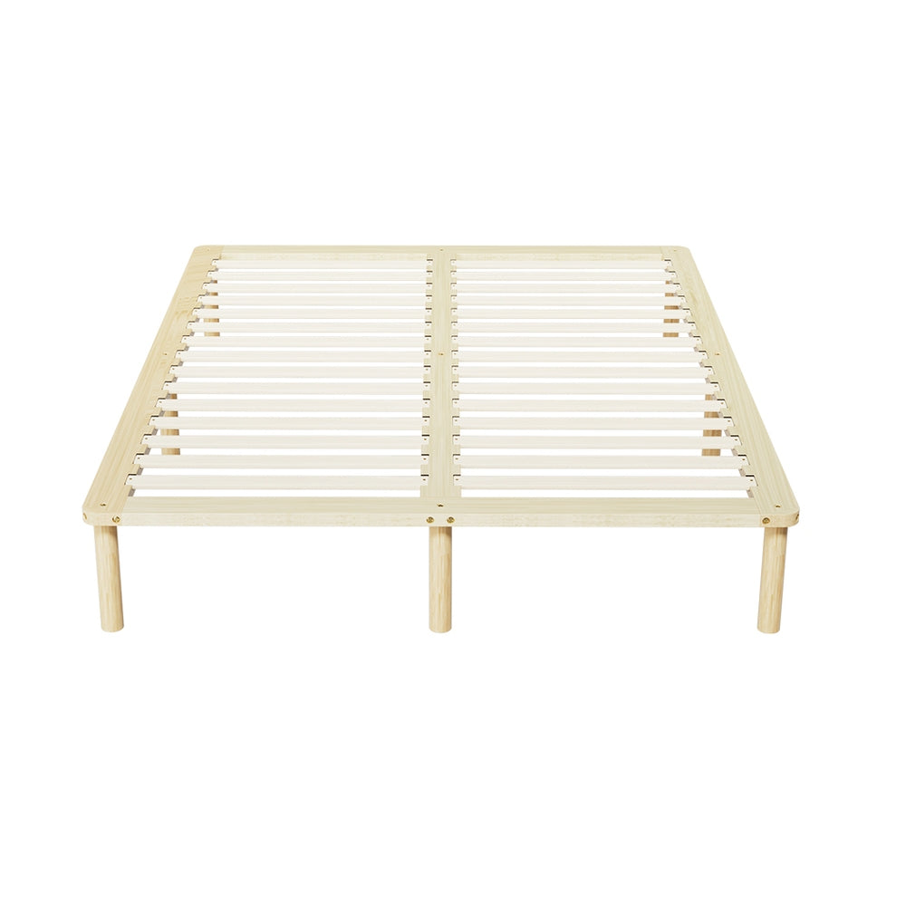 Bed Frame Queen Size Wooden Base Mattress Platform Timber Pine AMBA