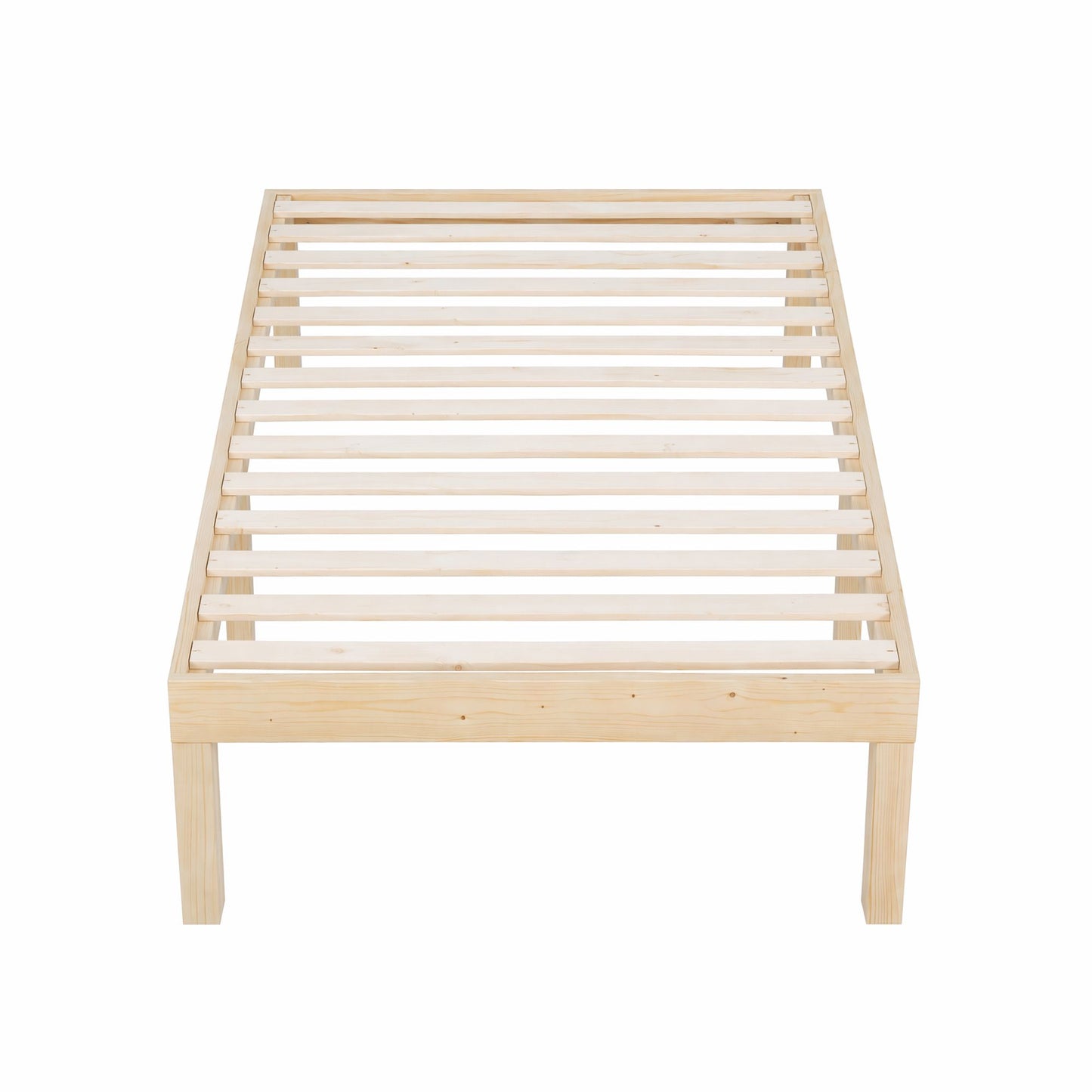 Bed Frame Single Size Wooden Base Mattress Platform Timber - Pine BRUNO