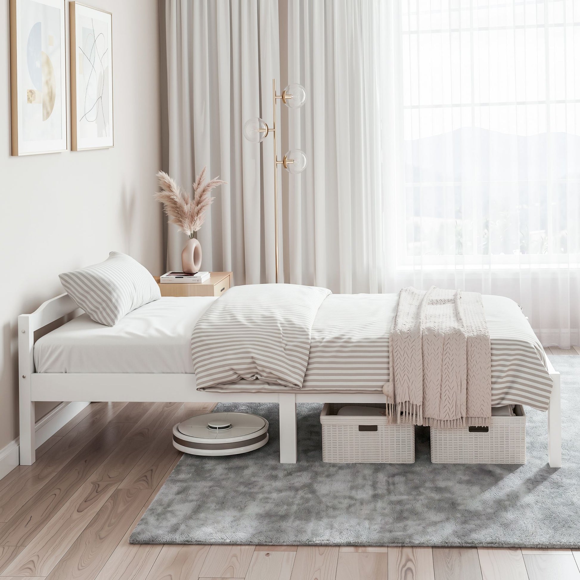 Double Full Size Mattress Base Timber Platform Wooden Bed Frame