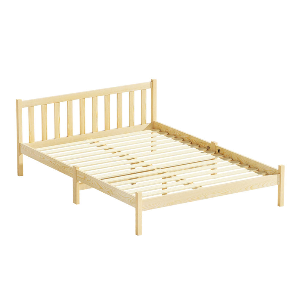 Double mattress Bed Frame Size Wooden Oak SOFIE