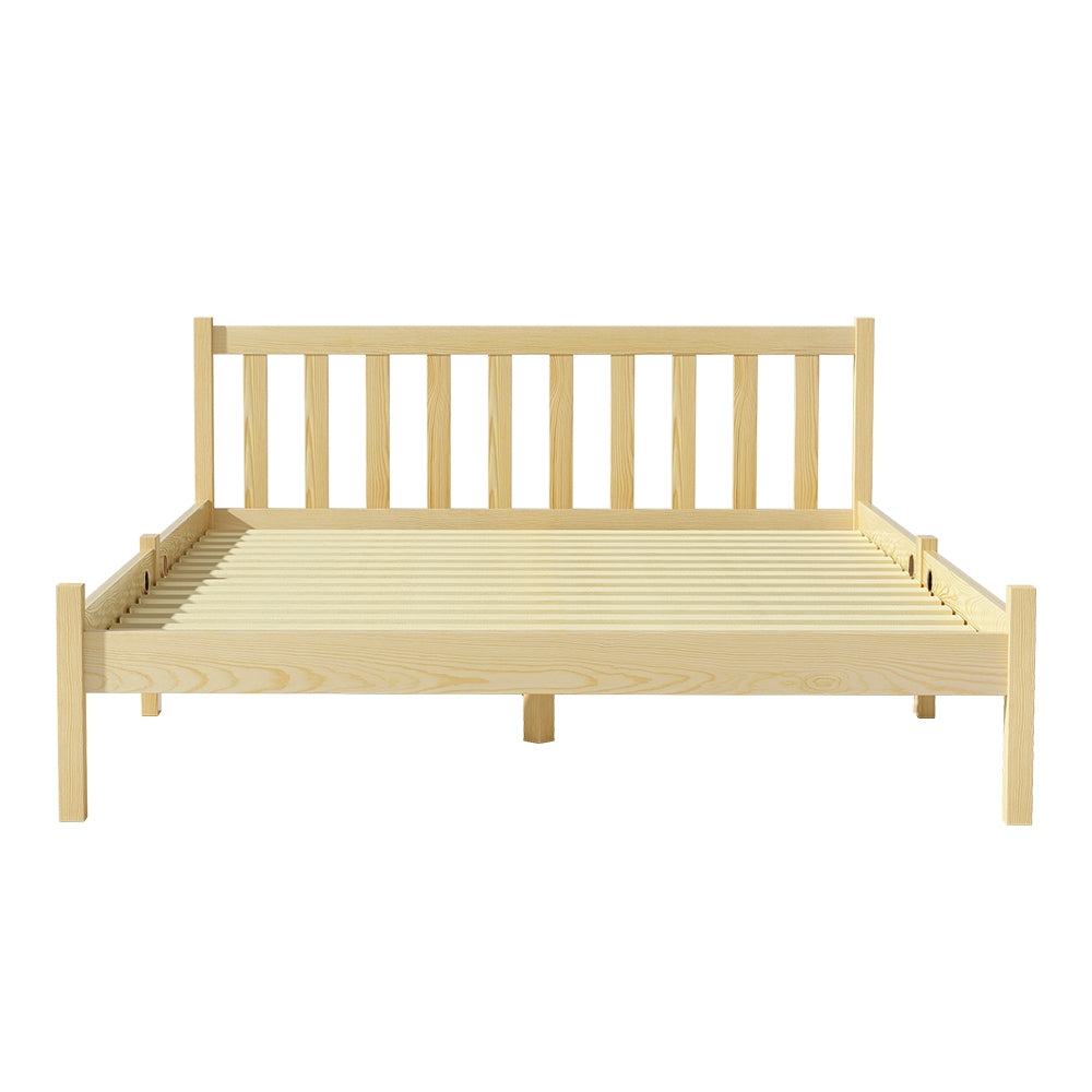 Bed Frame Double Size Wooden - Oak SOFIE