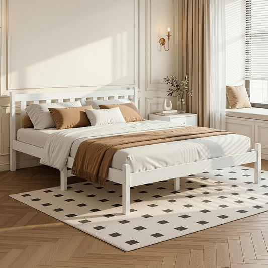 Double wooden bed frame