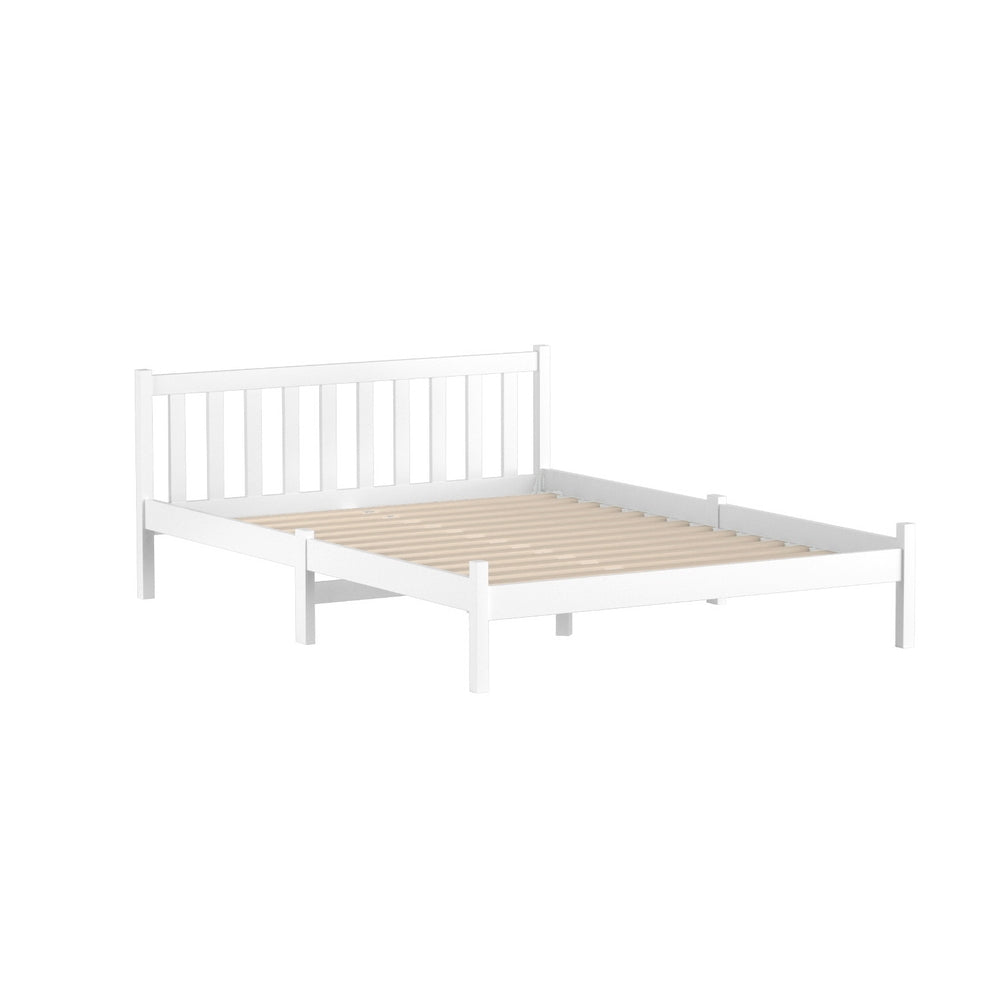 Double wooden bed frame