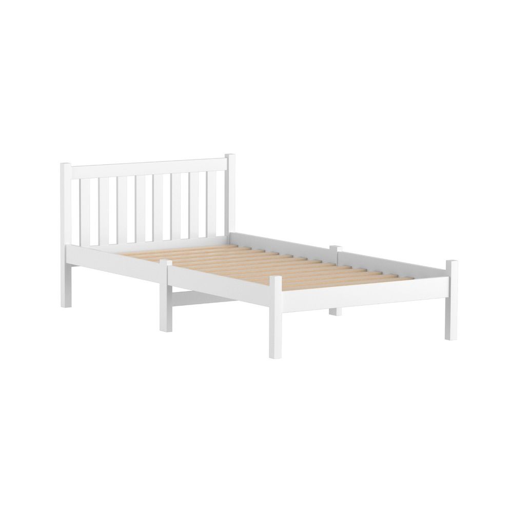 King white wooden bed frame