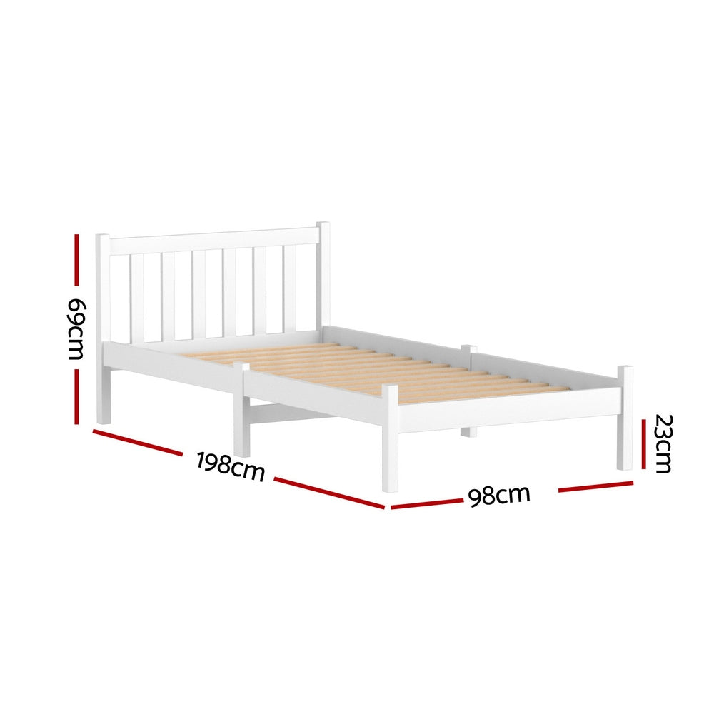 Bed frame with single size