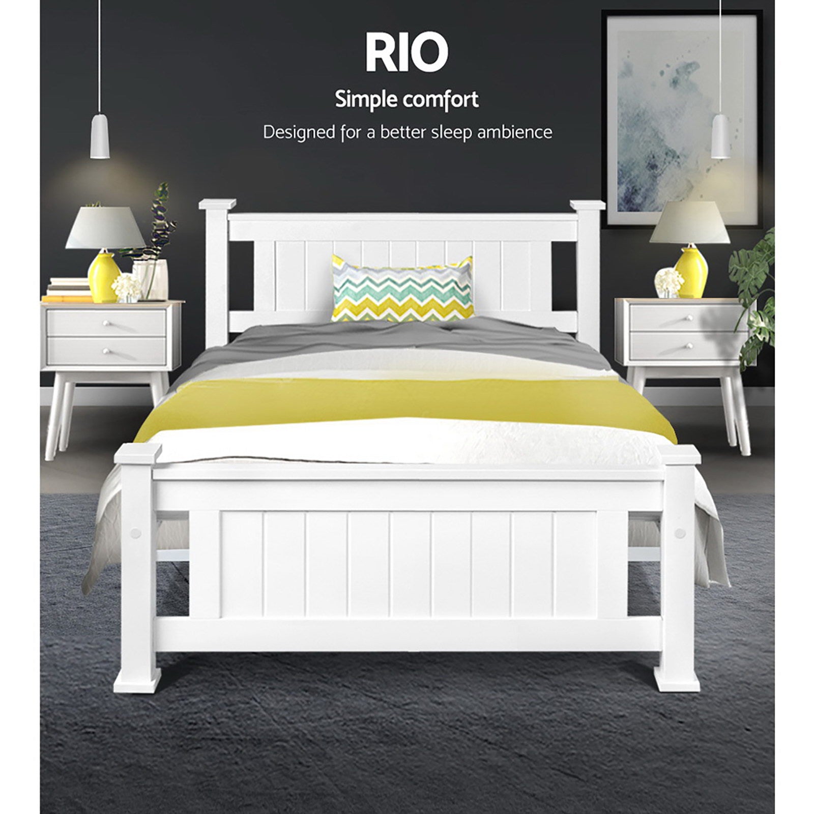 Wooden Bed Frame King Single Size 004ks