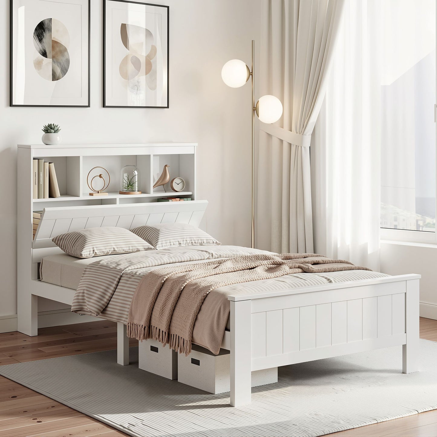 King wooden bed frame