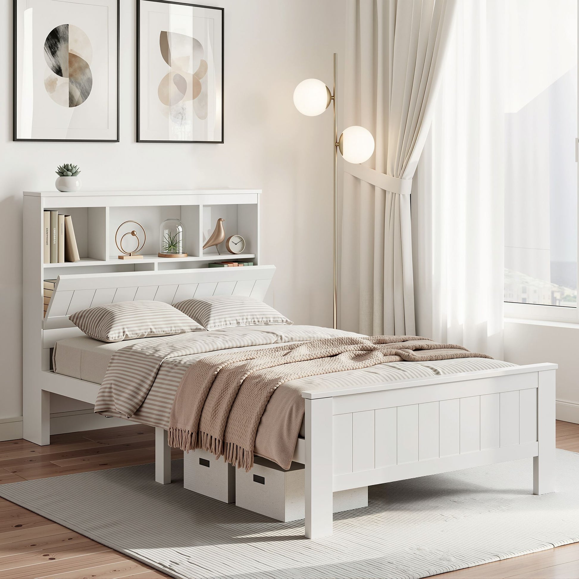 King wooden bed frame