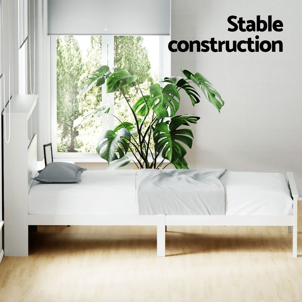 Bed Frame King Single Wooden Timber
