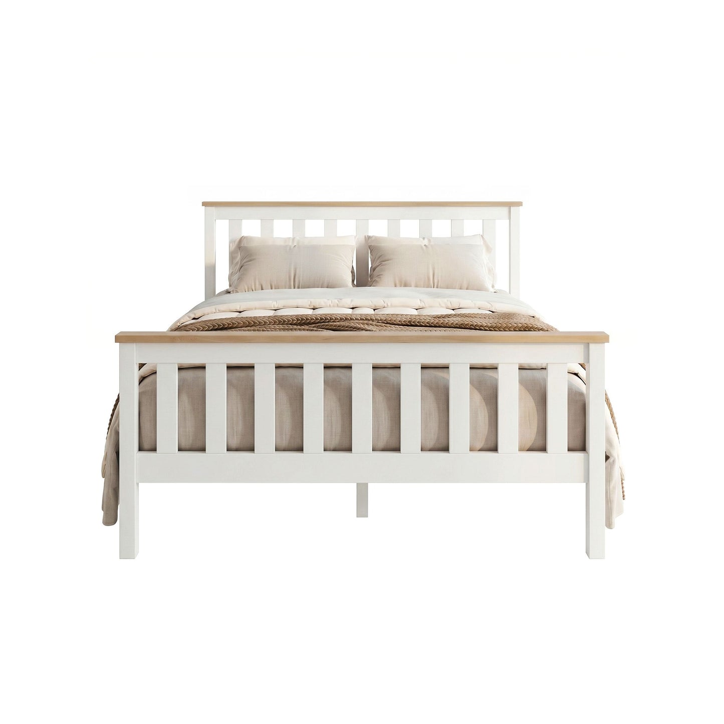 Bed Frame Double Full Size Pine Wooden Timber