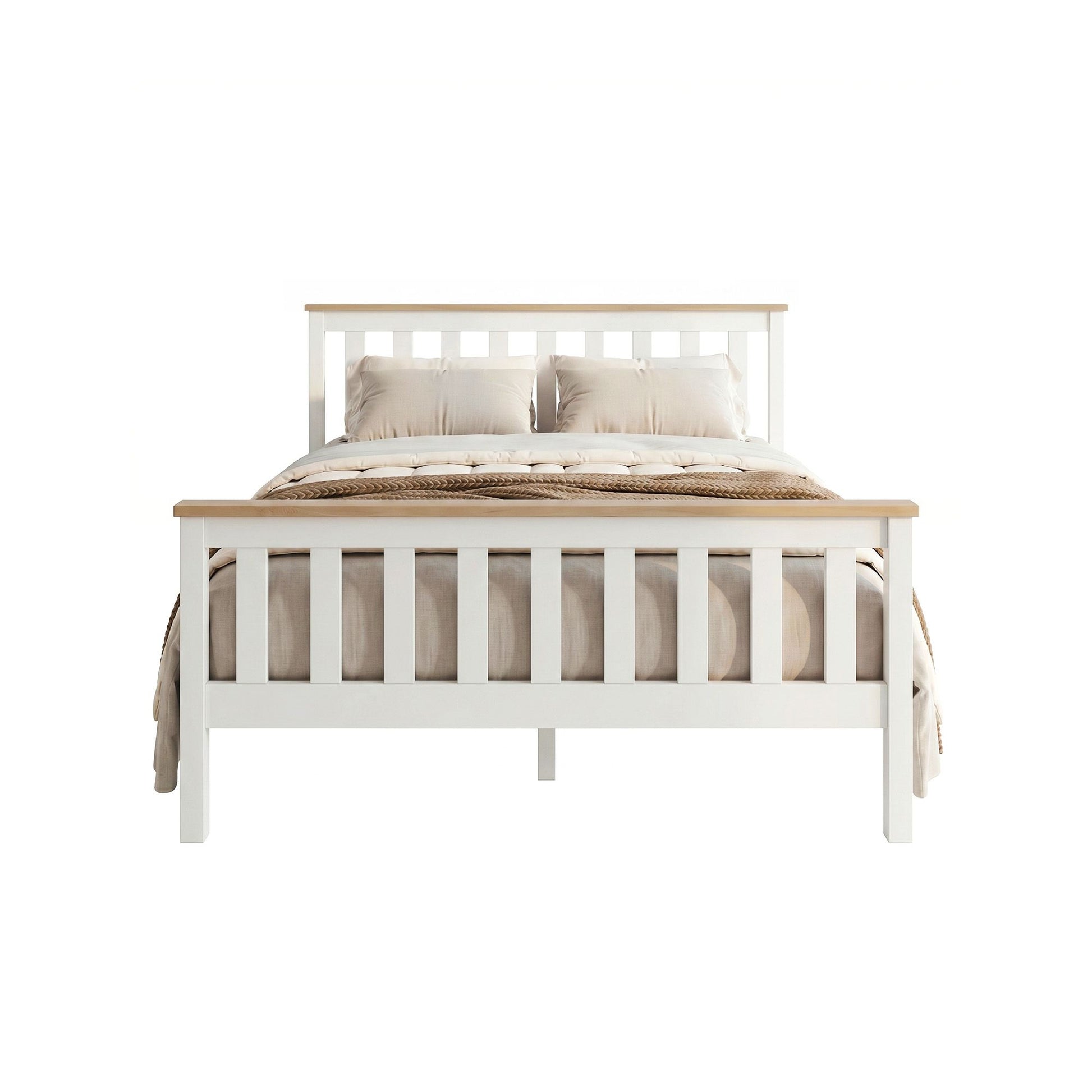 Bed Frame Double Full Size Pine Wooden Timber