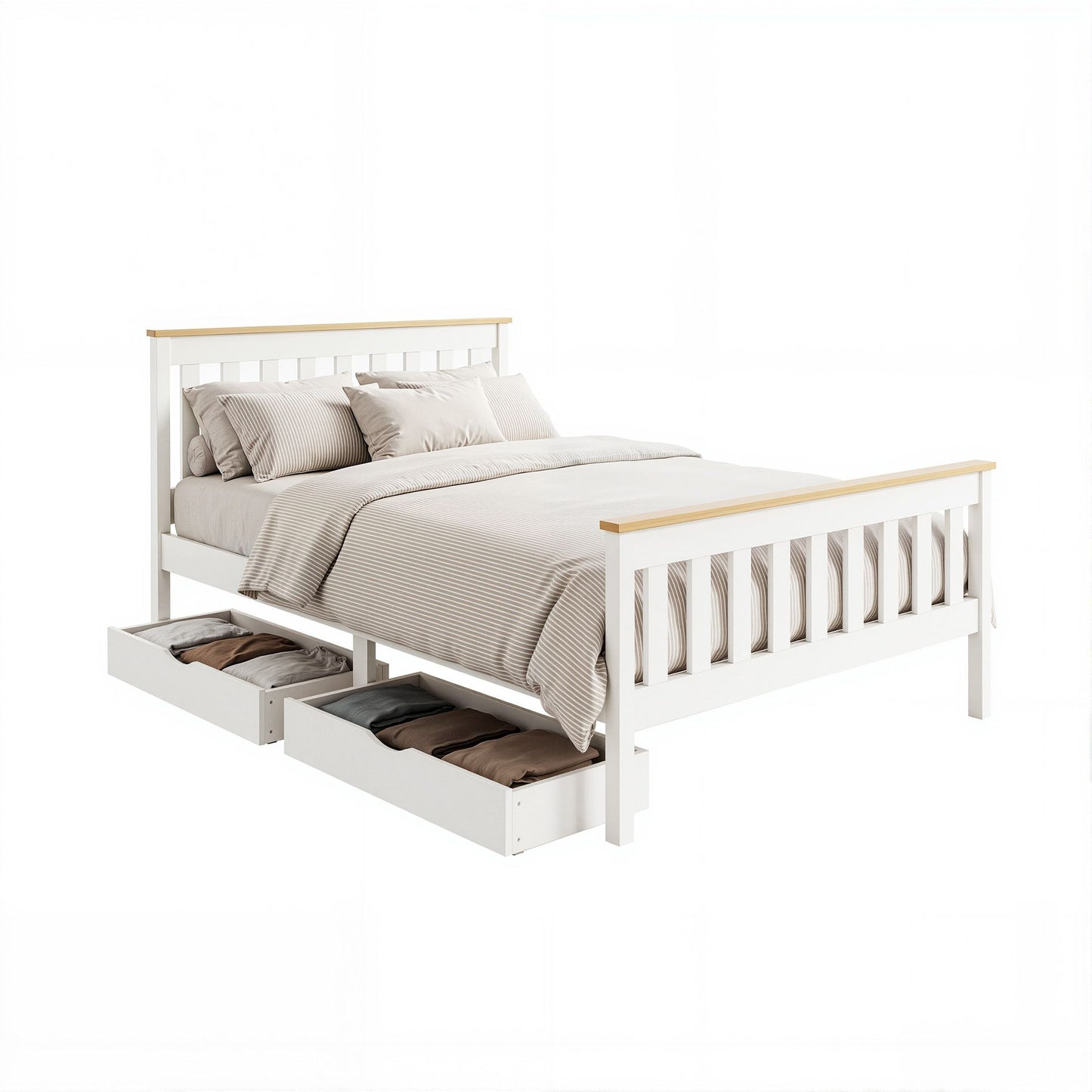 Bed Frame Double Size Wooden Platform