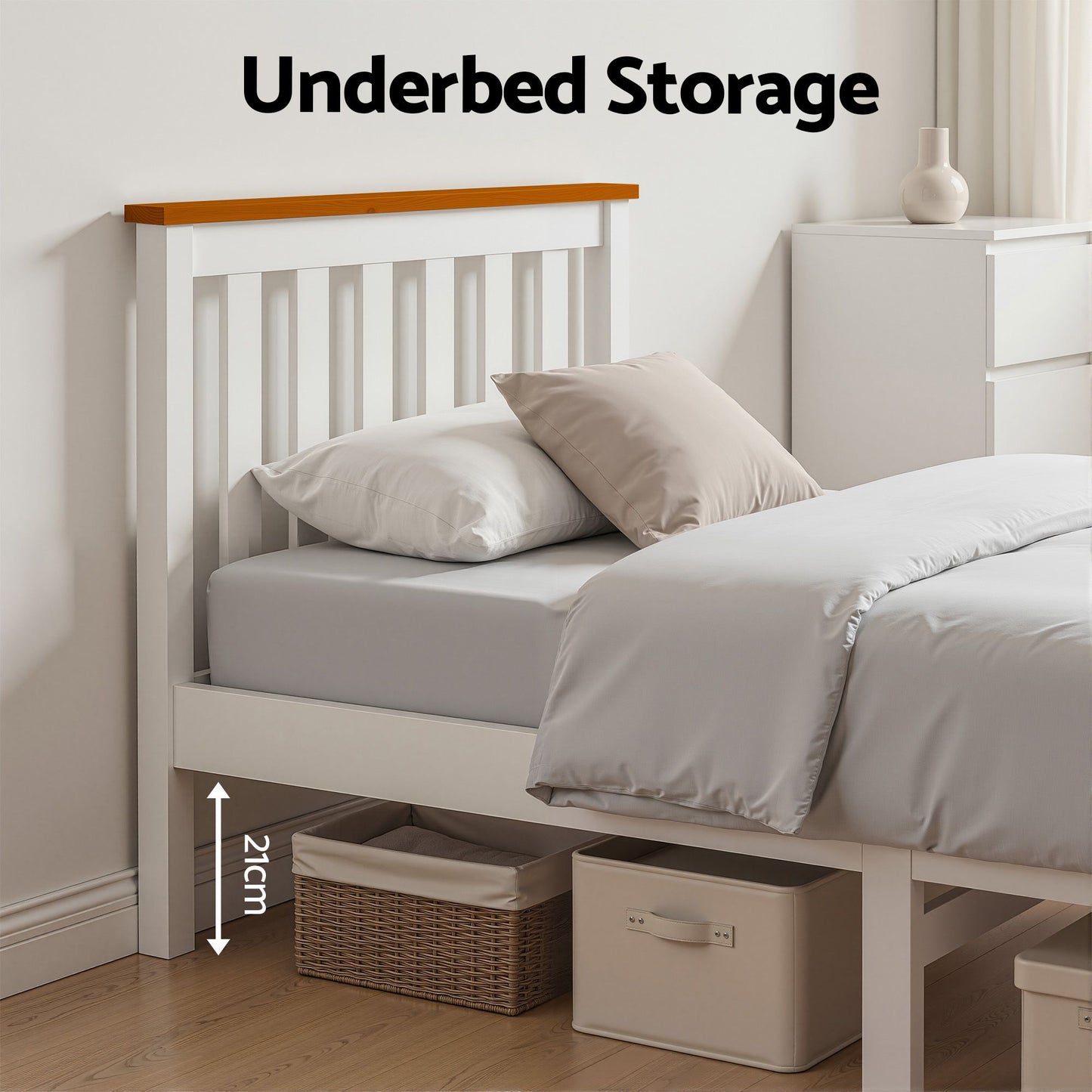 Bed Frame Single Wooden Bedroom Furniture for Kids