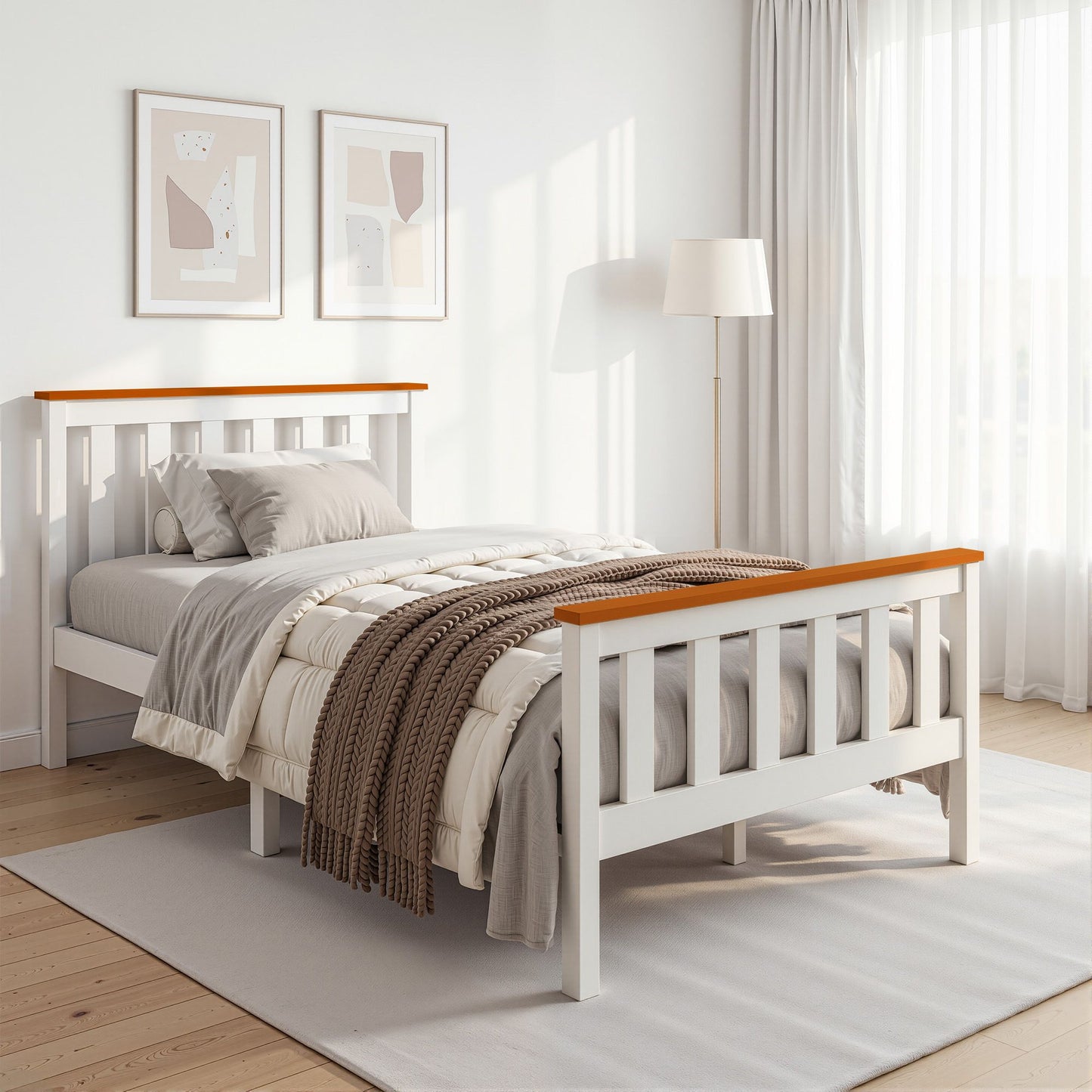 Bed Frame Single Wooden Bedroom Furniture for Kids