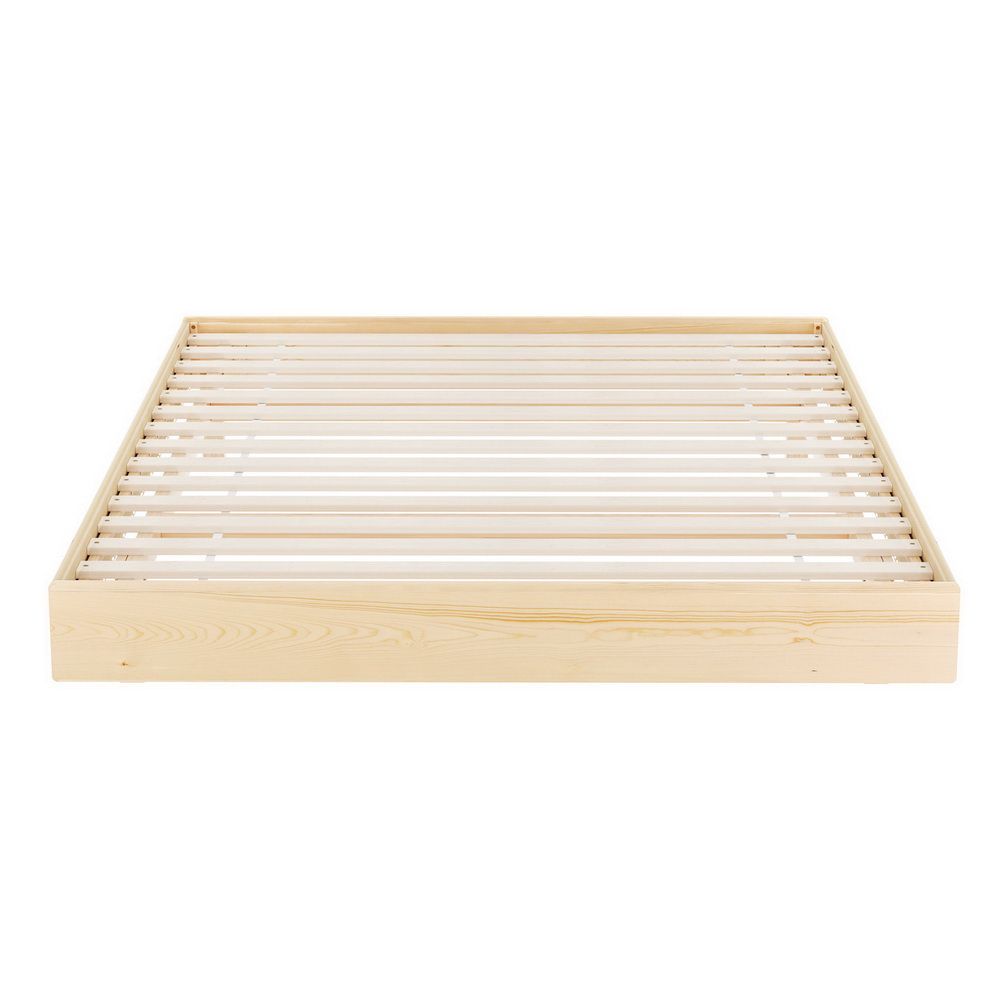 Bed Frame Double Size Floating Wooden Mattress Base Platform - Timber ODIN
