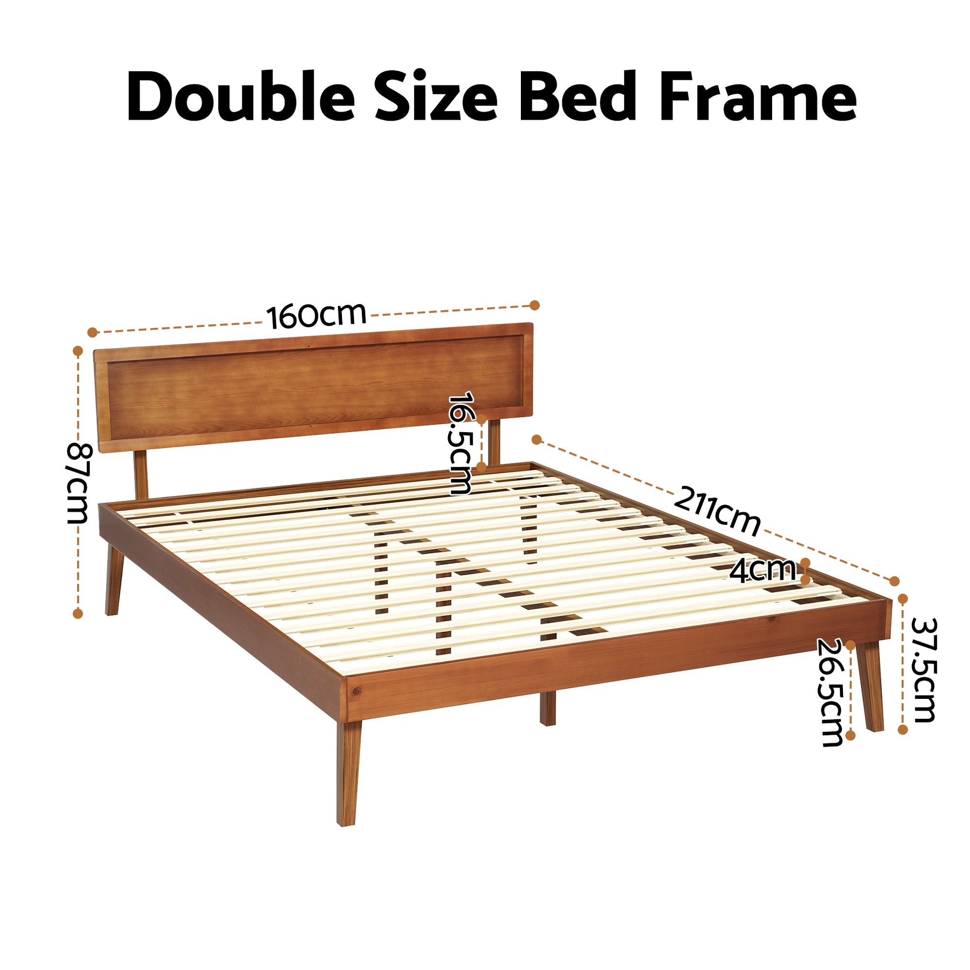Bed Frame Queen Size Wooden Base