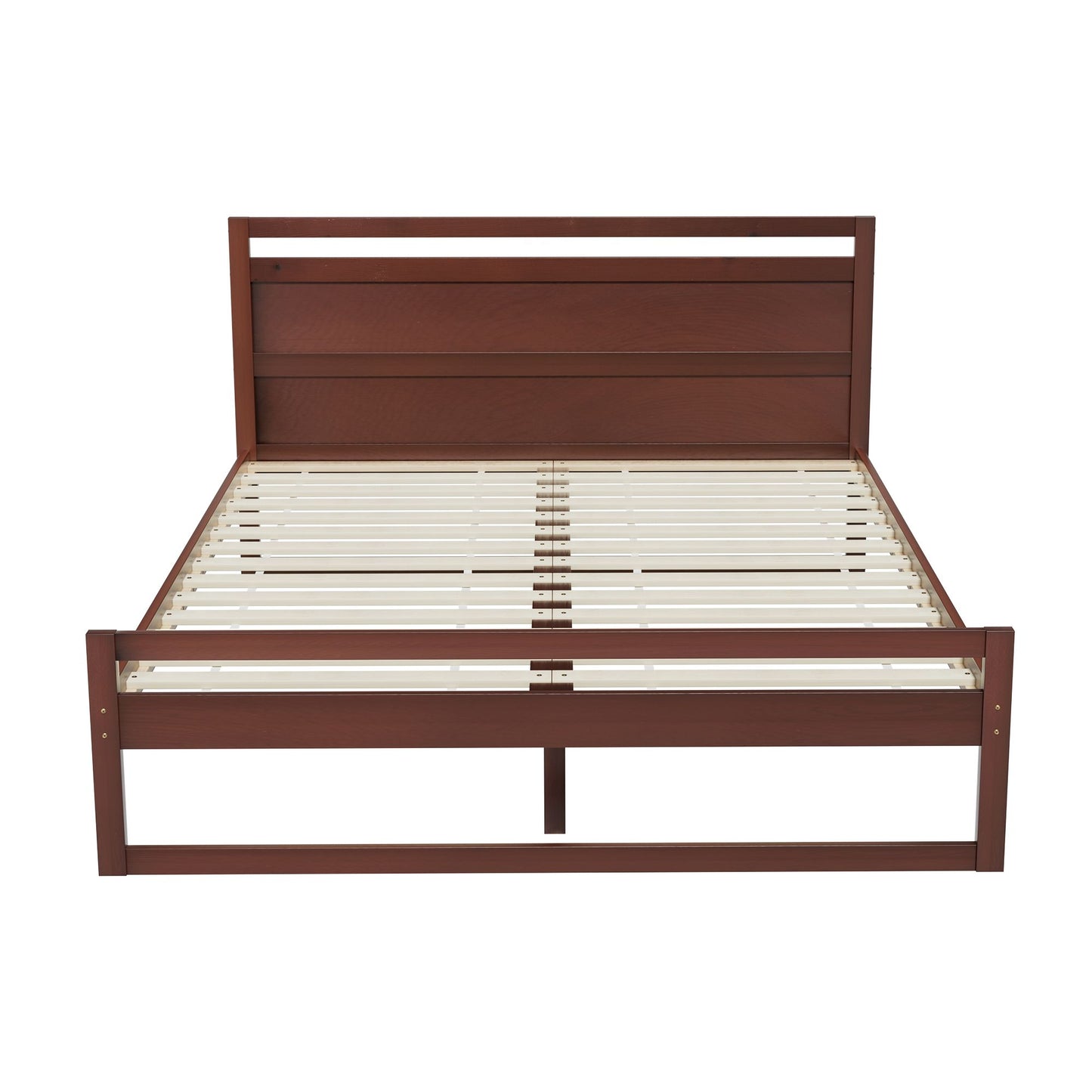 Bed Frame Double Size Wooden - Walnut WITTON