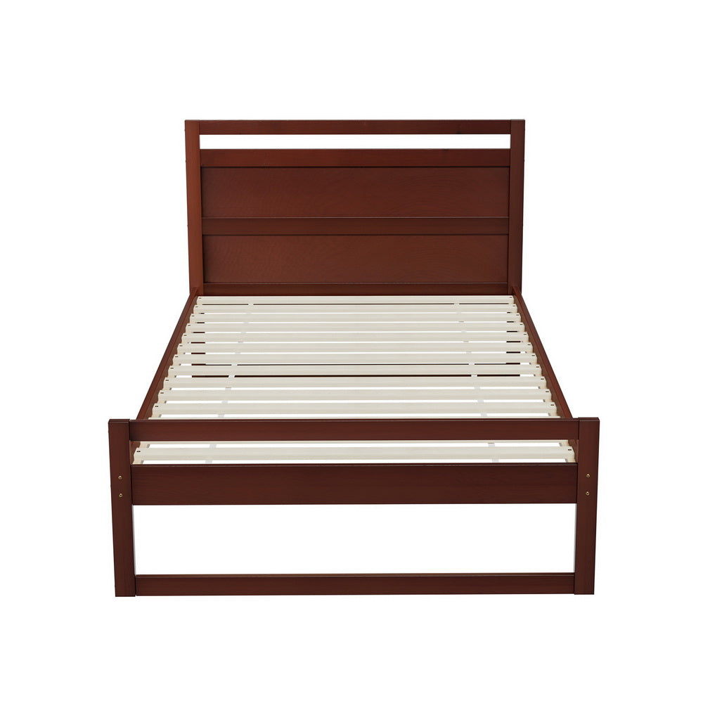 Bed Frame King Single Size Wooden Walnut WITTON